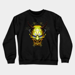 oni mask sacred geometry Crewneck Sweatshirt